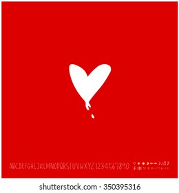 Hand drawn heart illustration - vector