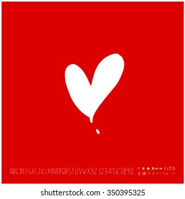 Hand drawn heart illustration - vector