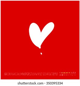 Hand drawn heart illustration - vector