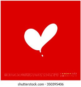 Hand drawn heart illustration - vector
