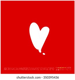 Hand drawn heart illustration - vector