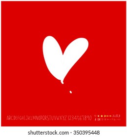 Hand drawn heart illustration - vector