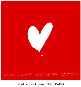 Hand drawn heart illustration - vector