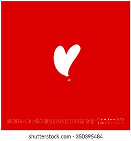 Hand drawn heart illustration - vector