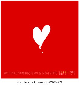 Hand drawn heart illustration - vector