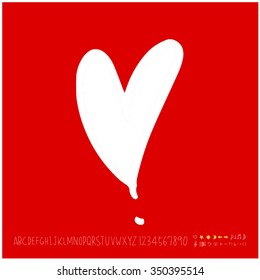 Hand drawn heart illustration - vector