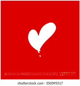 Hand drawn heart illustration - vector