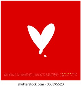 Hand drawn heart illustration - vector