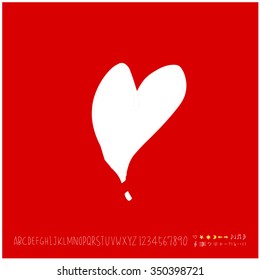 Hand drawn heart illustration - vector