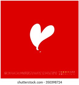 Hand drawn heart illustration - vector
