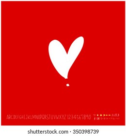 Hand drawn heart illustration - vector