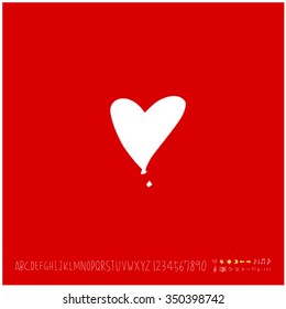 Hand drawn heart illustration - vector