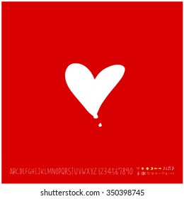 Hand drawn heart illustration - vector