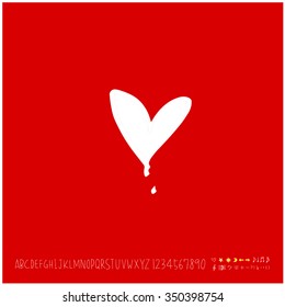 Hand drawn heart illustration - vector