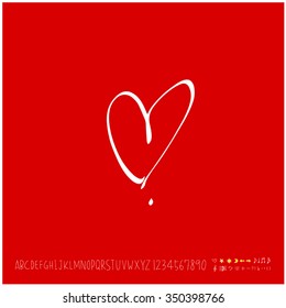 Hand drawn heart illustration - vector
