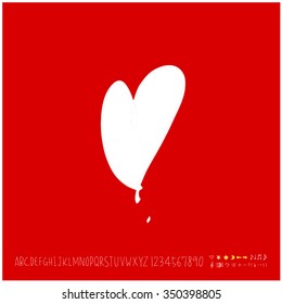 Hand drawn heart illustration - vector