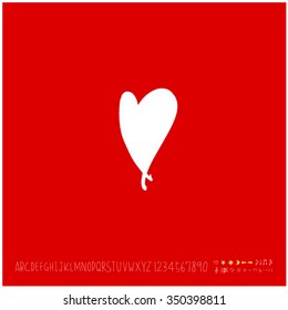 Hand drawn heart illustration - vector