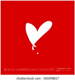Hand drawn heart illustration - vector