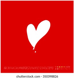 Hand drawn heart illustration - vector