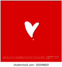 Hand drawn heart illustration - vector