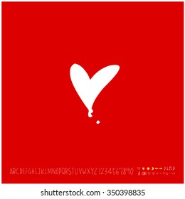 Hand drawn heart illustration - vector