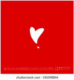 Hand drawn heart illustration - vector