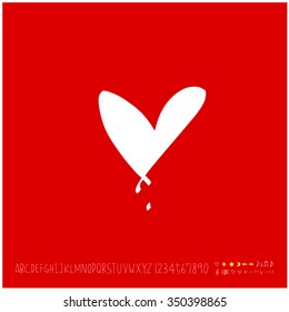 Hand drawn heart illustration - vector