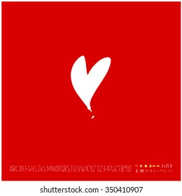 Hand drawn heart illustration - vector