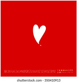Hand drawn heart illustration - vector