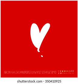 Hand drawn heart illustration - vector