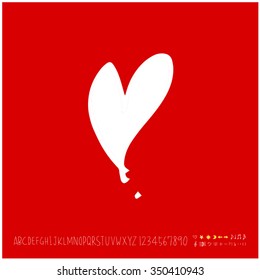 Hand drawn heart illustration - vector