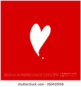 Hand drawn heart illustration - vector