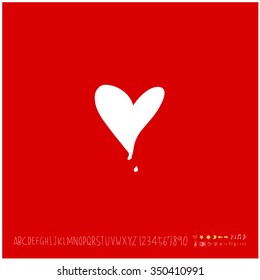 Hand drawn heart illustration - vector