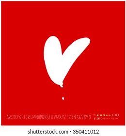 Hand drawn heart illustration - vector