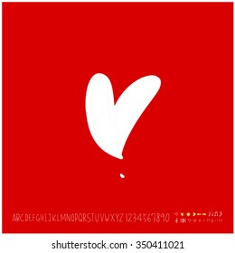 Hand drawn heart illustration - vector