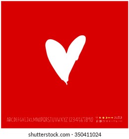 Hand drawn heart illustration - vector