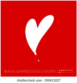 Hand drawn heart illustration - vector