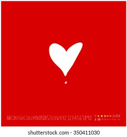 Hand drawn heart illustration - vector