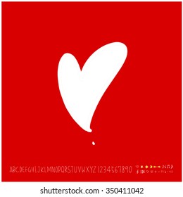 Hand drawn heart illustration - vector