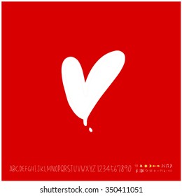 Hand drawn heart illustration - vector