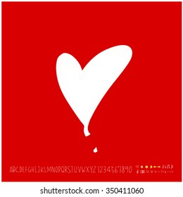 Hand drawn heart illustration - vector