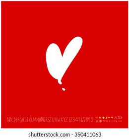 Hand drawn heart illustration - vector