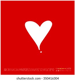 Hand drawn heart illustration - vector