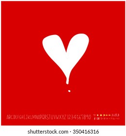 Hand drawn heart illustration - vector