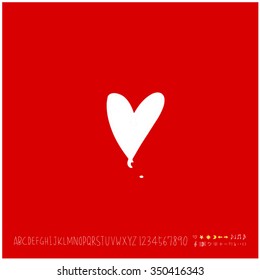Hand drawn heart illustration - vector