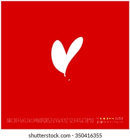 Hand drawn heart illustration - vector
