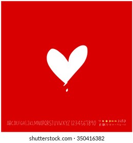 Hand drawn heart illustration - vector