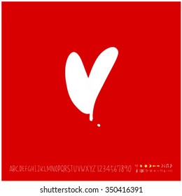 Hand drawn heart illustration - vector