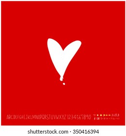 Hand drawn heart illustration - vector