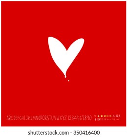 Hand drawn heart illustration - vector